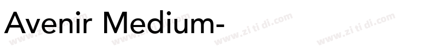 Avenir Medium字体转换